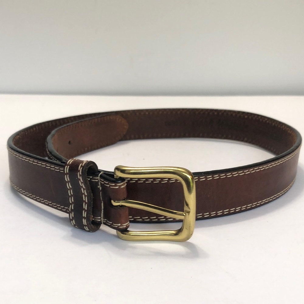 Paul Harris Brown Stitched Leather Belt size M